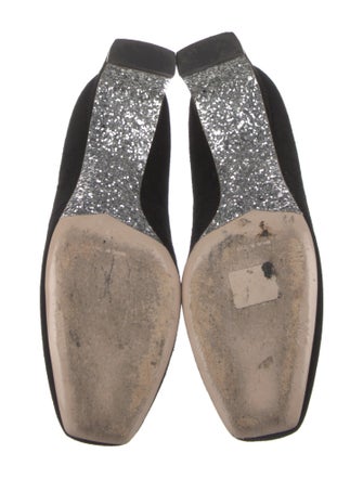Miu Miu Suede Glitter Accents Pumps