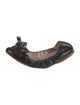Miu Miu Patent Leather Bow Accents Ballet Flats