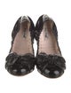 Miu Miu Patent Leather Bow Accents Ballet Flats