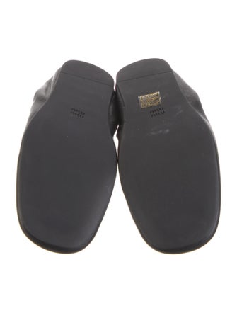 Miu Miu Leather Bow Accents Ballet Flats