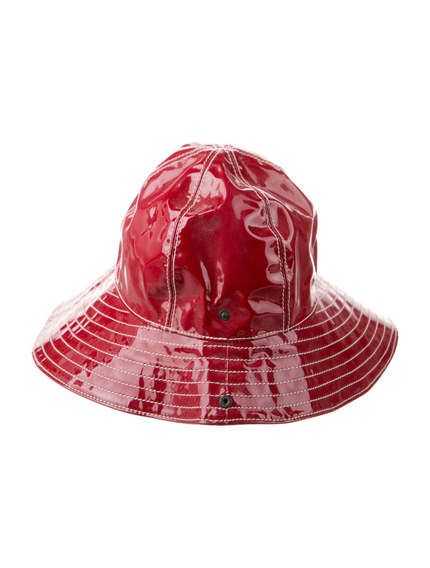 Miu Miu Leather Wide Brim Bucket Hat