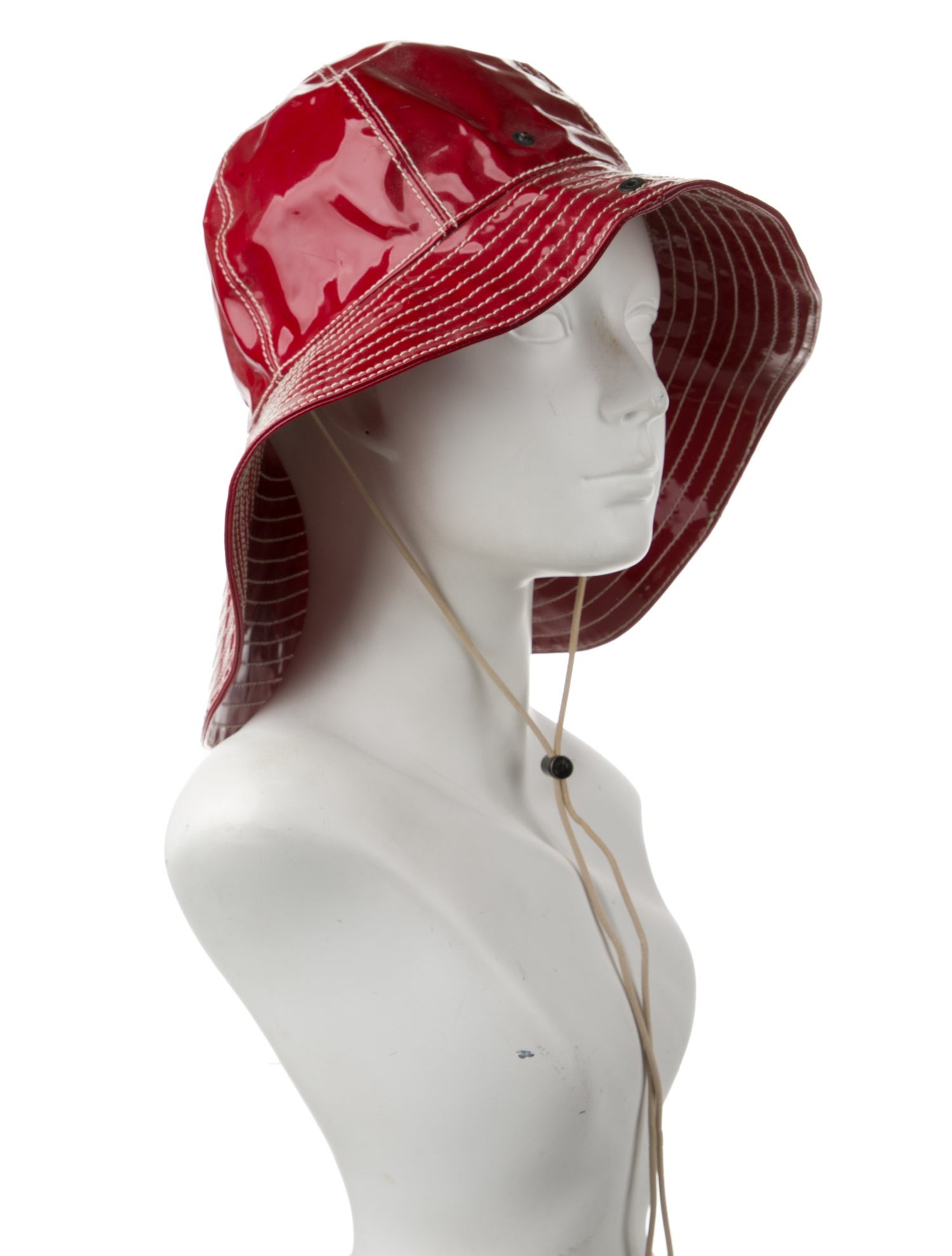Miu Miu Leather Wide Brim Bucket Hat