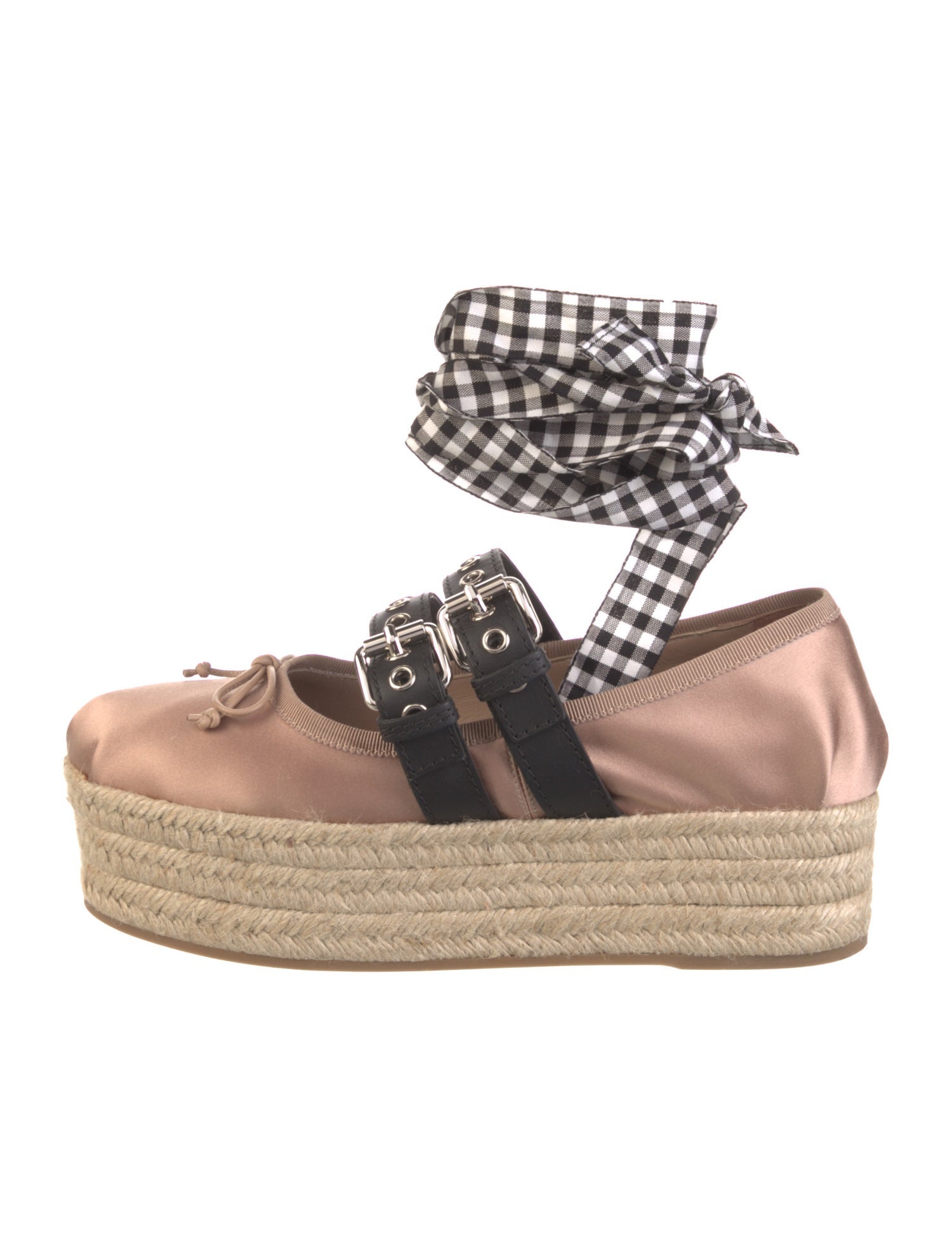 Miu Miu Satin Bow Accents Pumps