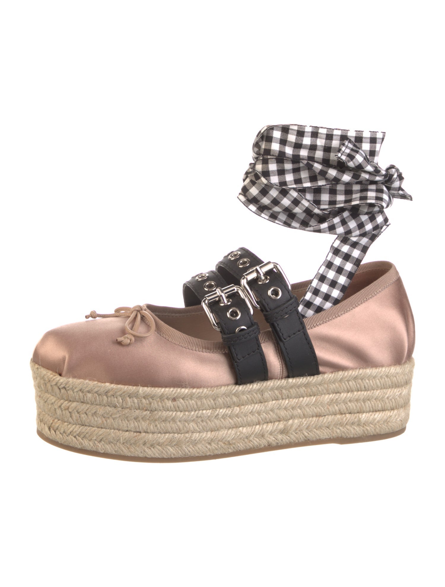 Miu Miu Satin Bow Accents Pumps