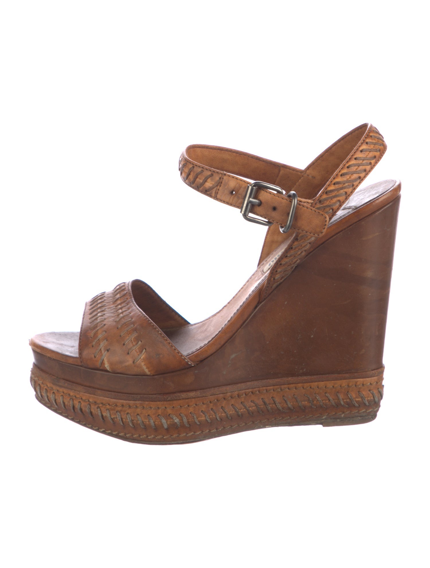 Miu Miu Leather Colorblock Pattern Sandals