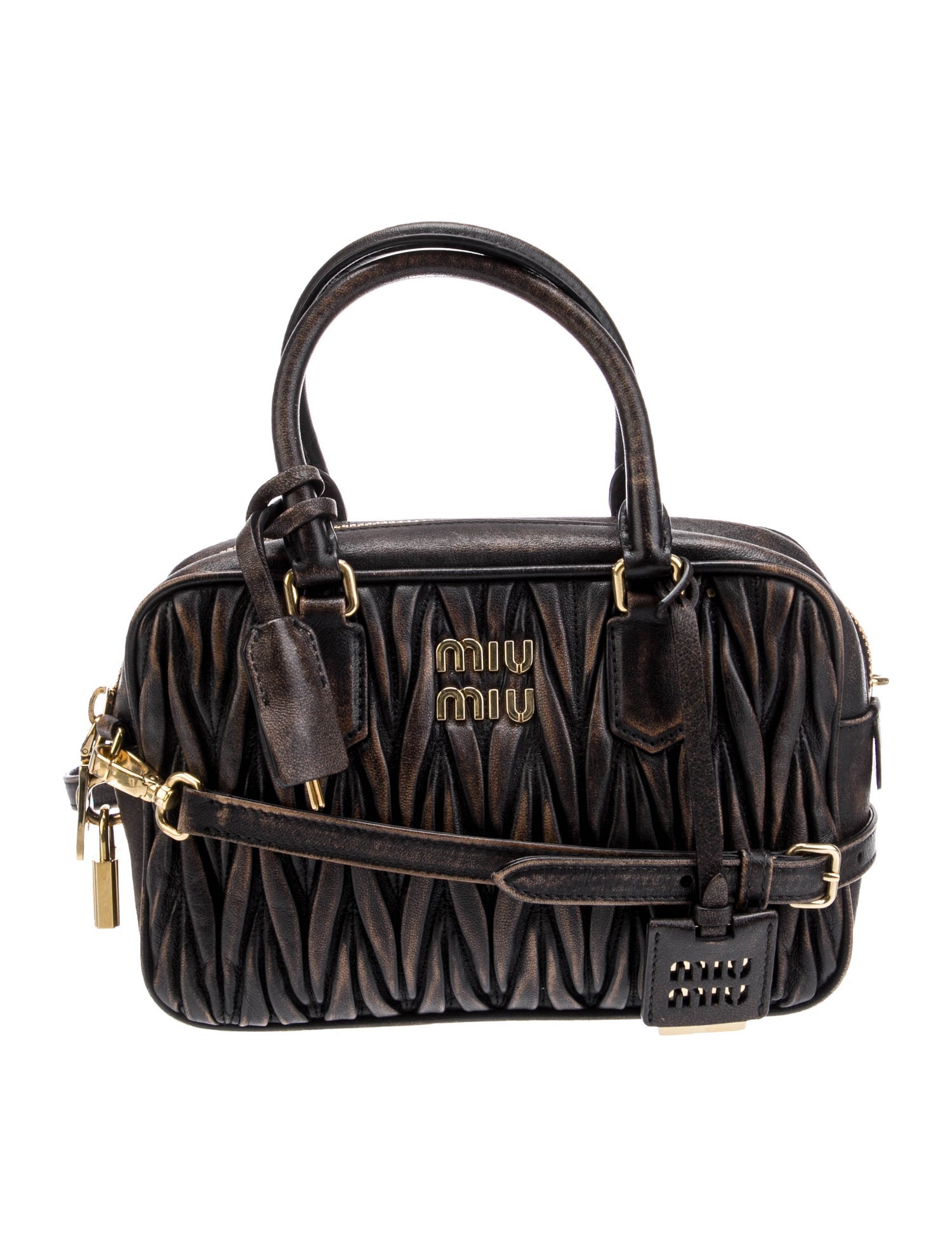 Miu Miu Calfskin Matelassé Narrow Arcadie w/ Strap 2022