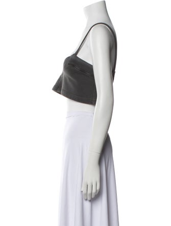 Miu Miu 2021 V-Neck Crop Top