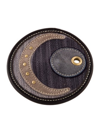 Miu Miu Leather & Suede Celestial Brooch
