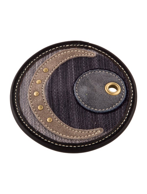Miu Miu Leather & Suede Celestial Brooch
