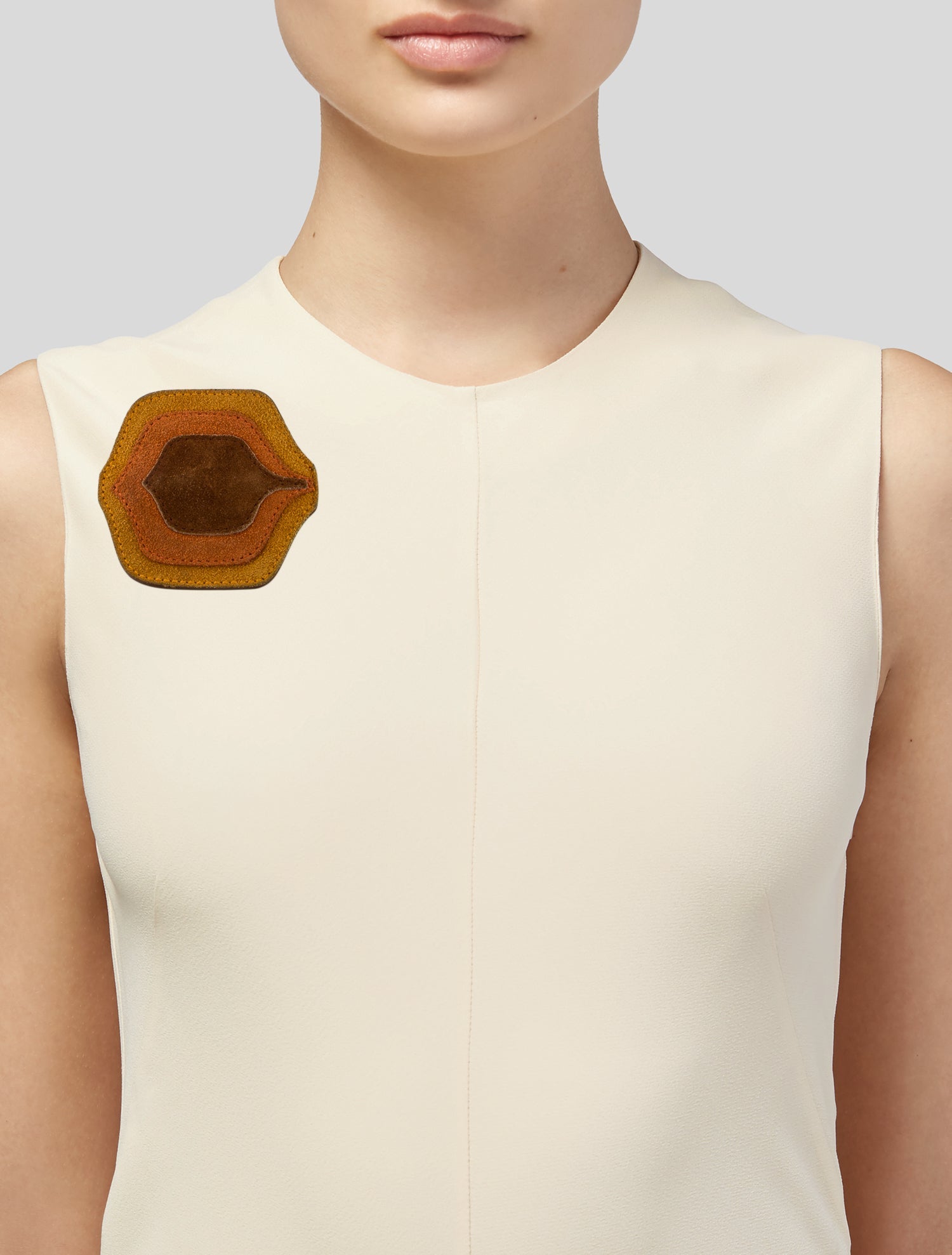 Miu Miu Leather Brooch Pin