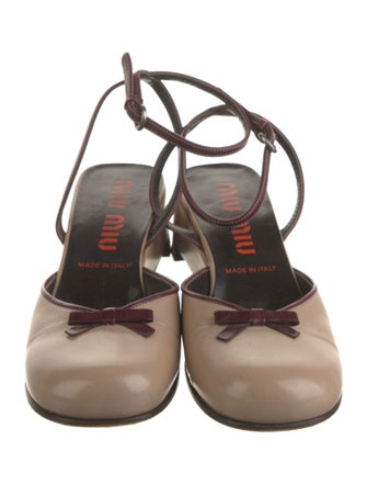 Miu Miu Leather Slingback Flats