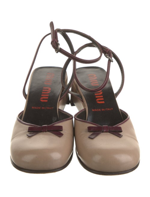 Miu Miu Leather Slingback Flats
