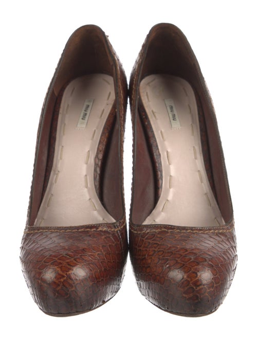 Miu Miu Snakeskin Animal Print Pumps