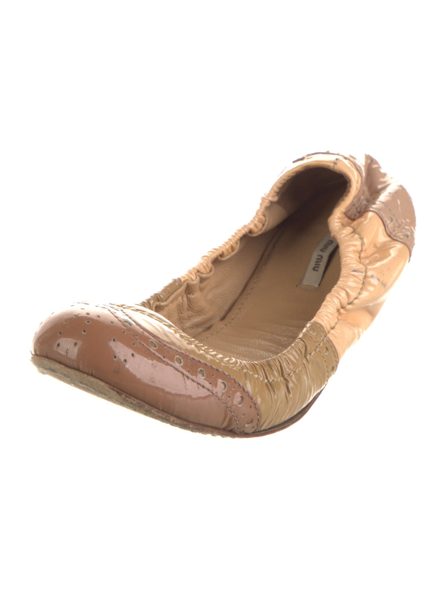 Miu Miu Patent Leather Ballet Flats