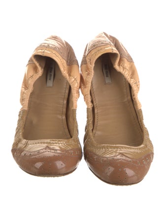 Miu Miu Patent Leather Ballet Flats