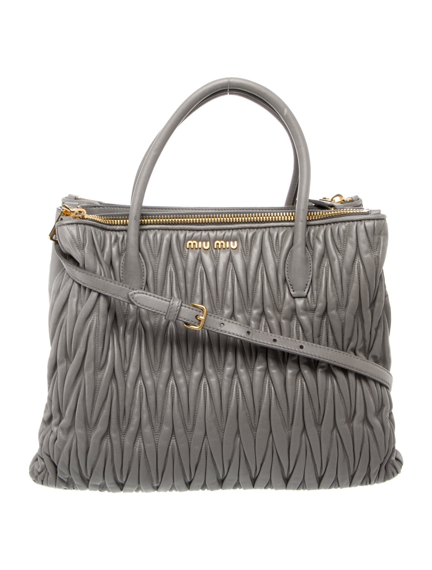 Miu Miu Leather Top Handle Bag