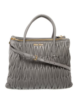 Miu Miu Leather Top Handle Bag