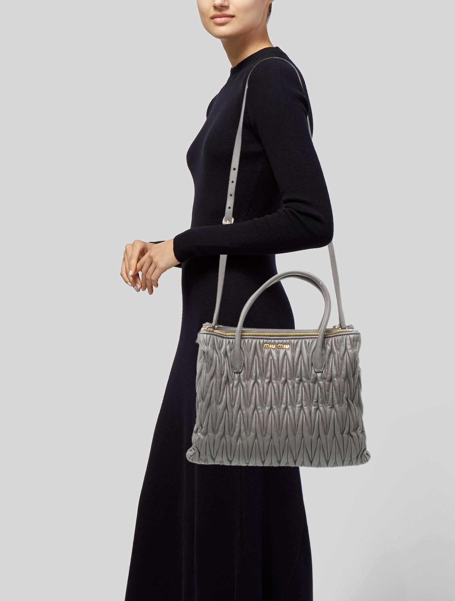 Miu Miu Leather Top Handle Bag