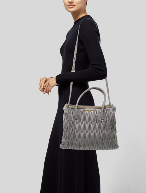 Miu Miu Leather Top Handle Bag