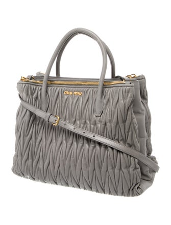 Miu Miu Leather Top Handle Bag