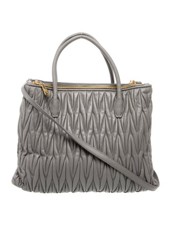 Miu Miu Leather Top Handle Bag