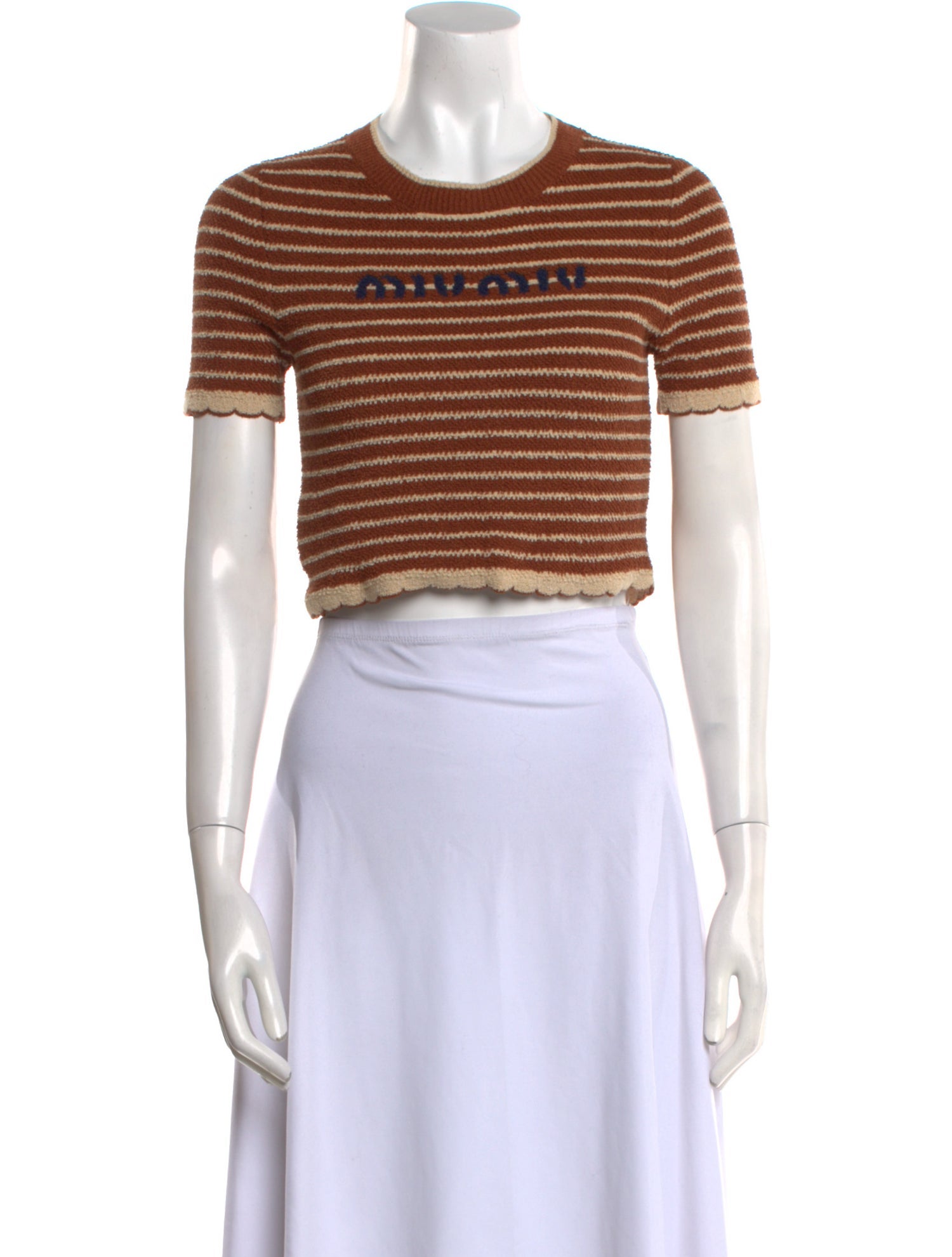 Miu Miu 2024 Striped Crop Top