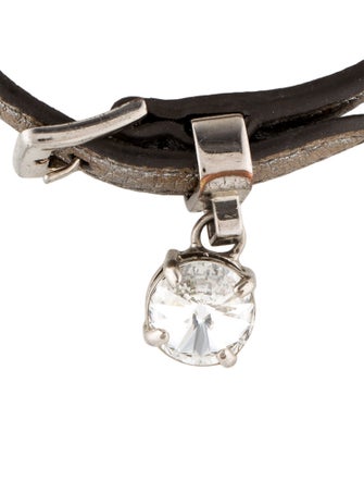 Miu Miu Leather & Crystal Wrap Bracelet