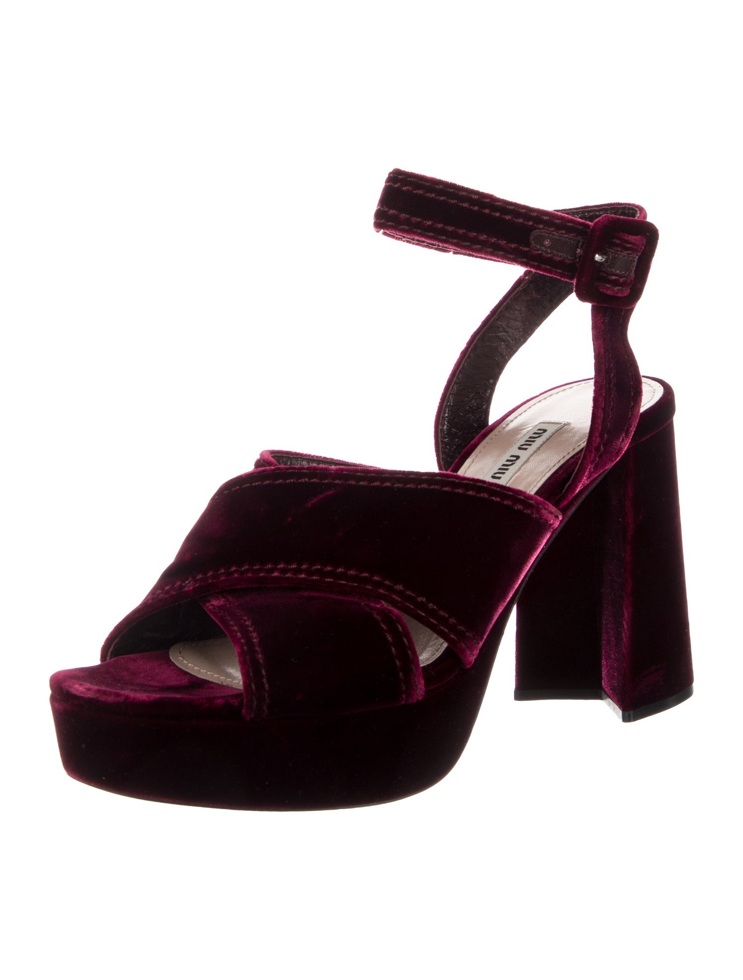 Miu Miu Velvet Sandals