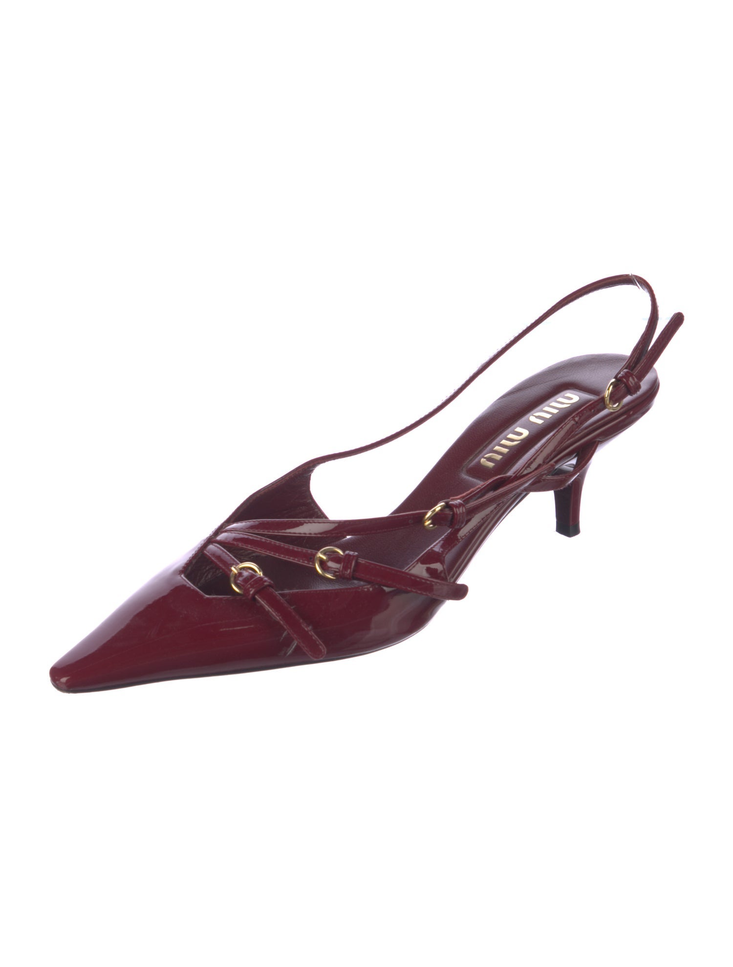Miu Miu Patent Leather Slingback Pumps