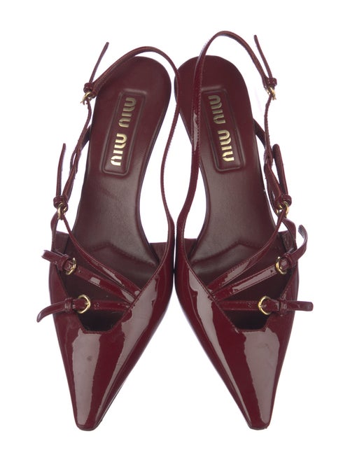 Miu Miu Patent Leather Slingback Pumps