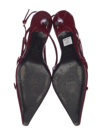 Miu Miu Patent Leather Slingback Pumps