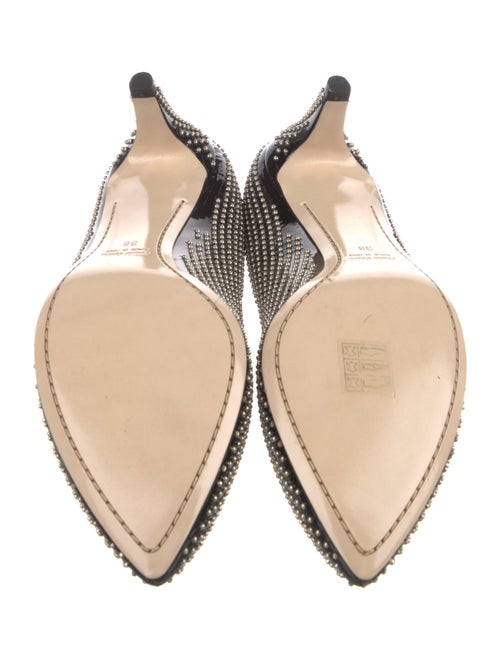 Miu Miu Patent Leather Studded Accents Pumps