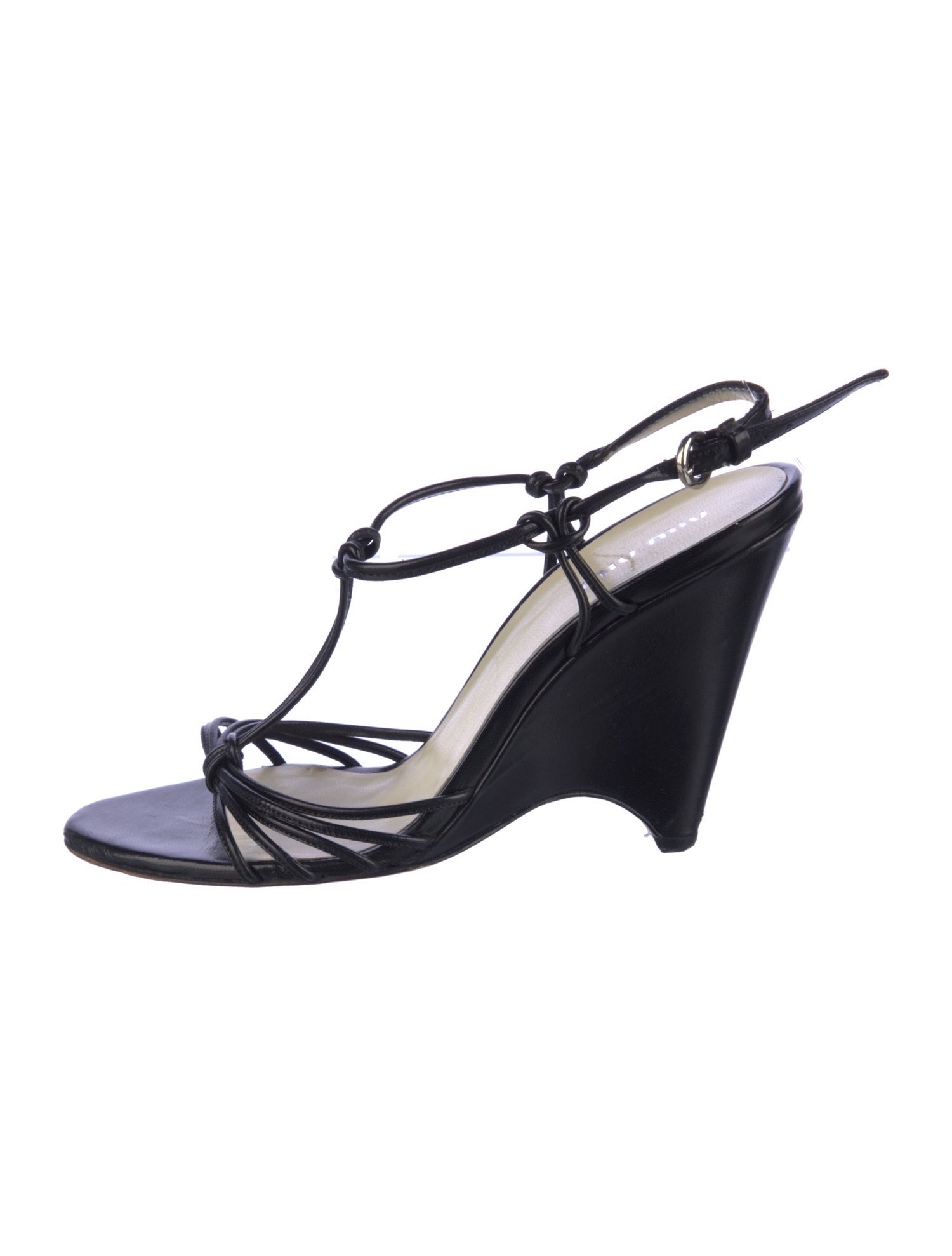 Miu Miu Leather T-Strap Sandals