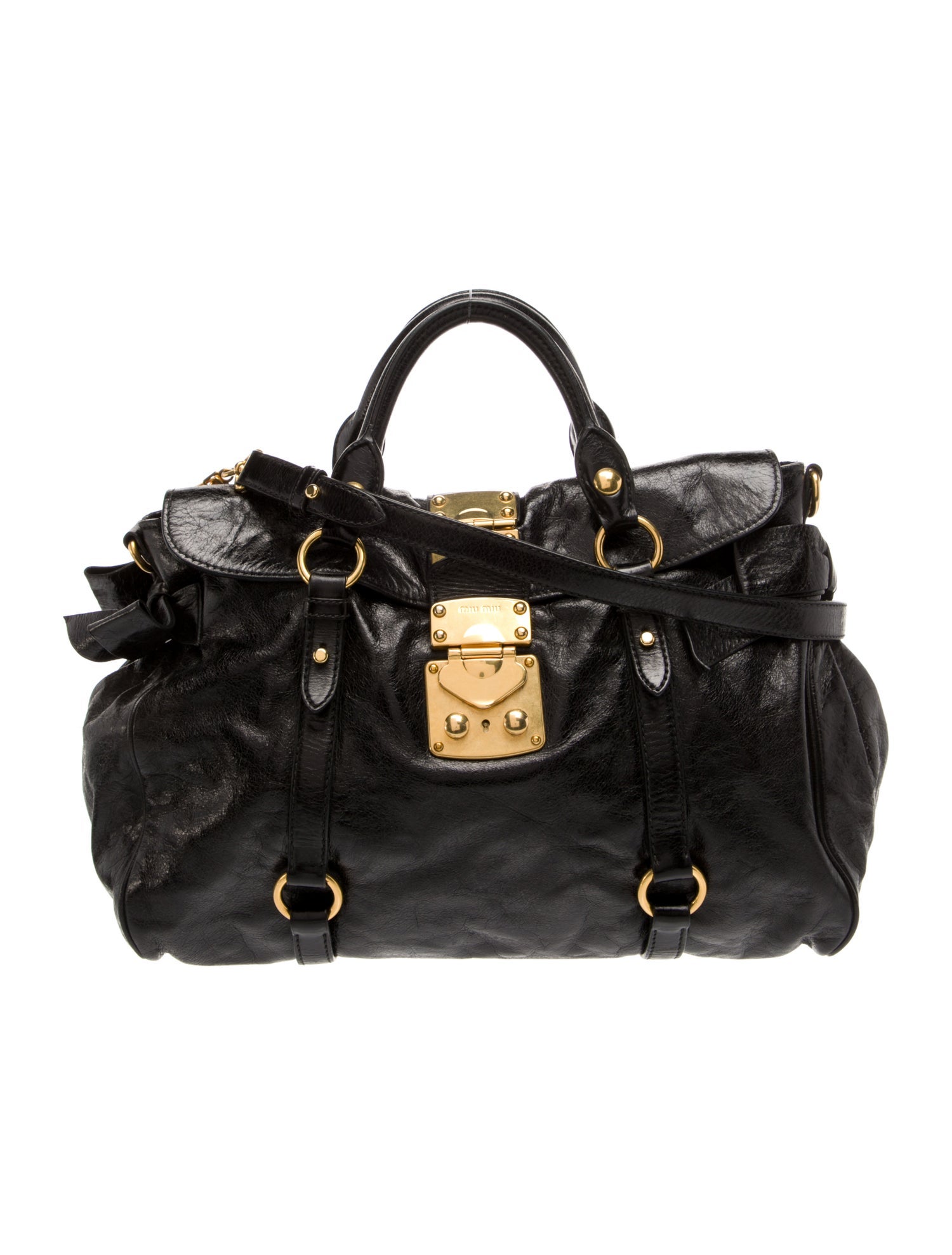 Miu Miu Leather Top Handle Bag