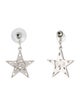 Miu Miu Crystal & Faux Pearl Star Drop Earrings
