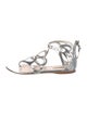 Miu Miu Leather Cutout Accent Gladiator Sandals