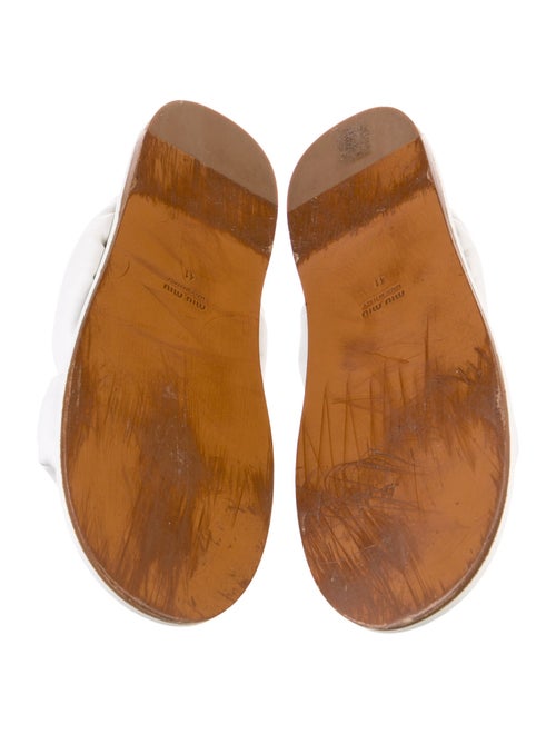 Miu Miu Leather Slingback Sandals