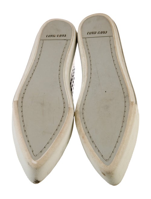 Miu Miu Leather Printed Slingback Flats