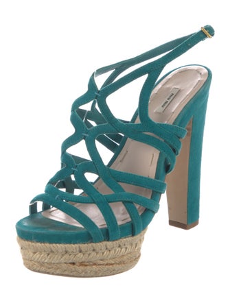 Miu Miu Suede Slingback Sandals