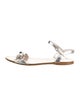 Miu Miu Leather Crystal Embellishments Slingback Sandals