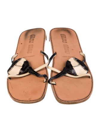 Miu Miu Leather Slides