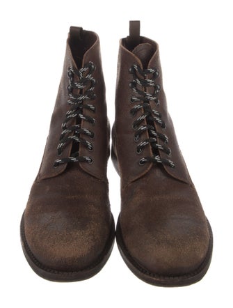 Miu Miu Suede Lace-Up Boots