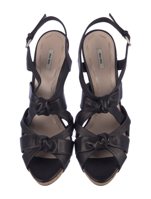 Miu Miu Leather Slingback Sandals