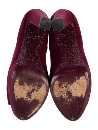 Miu Miu Suede Glitter Accents Pumps