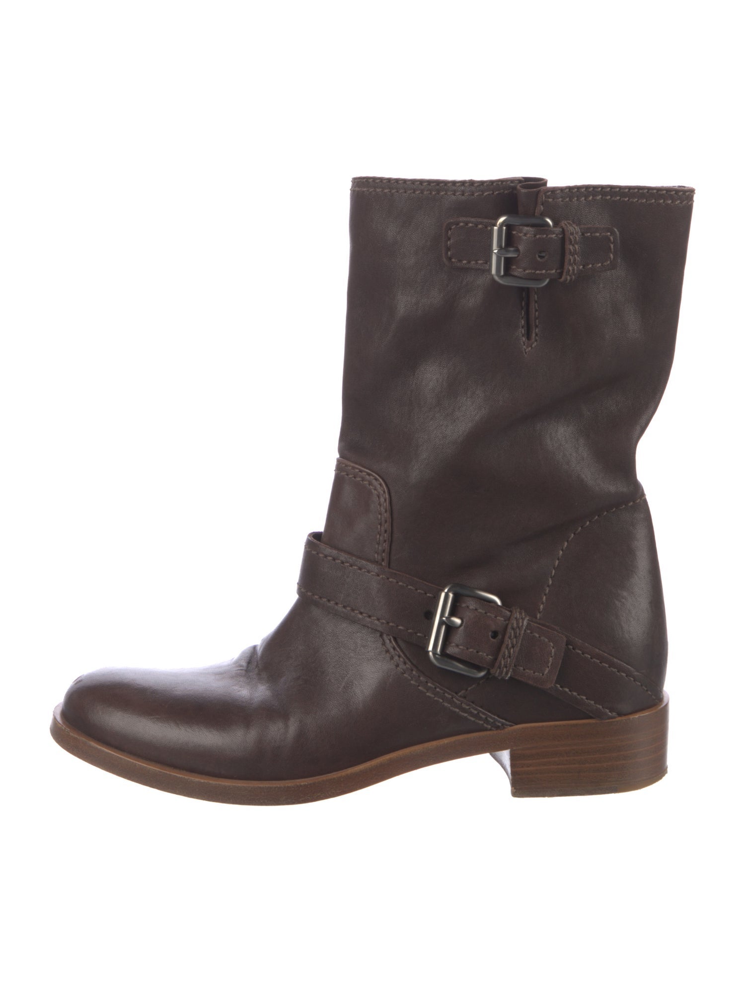 Miu Miu Leather Moto Boots