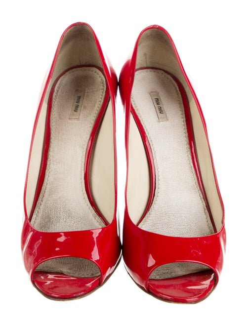 Miu Miu Patent Leather Printed Sandals