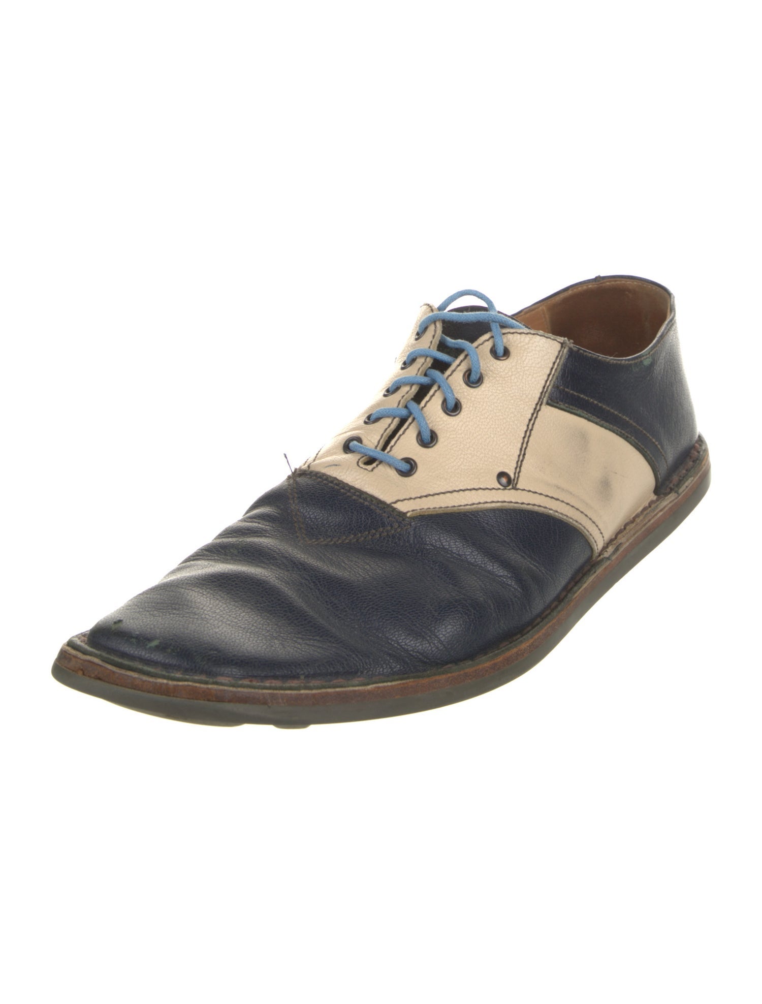 Miu Miu Leather Colorblock Pattern Spectators