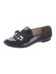 Miu Miu Patent Leather Crystal Embellishments Loafers