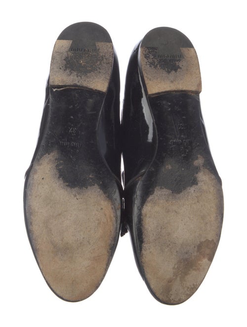 Miu Miu Patent Leather Crystal Embellishments Loafers
