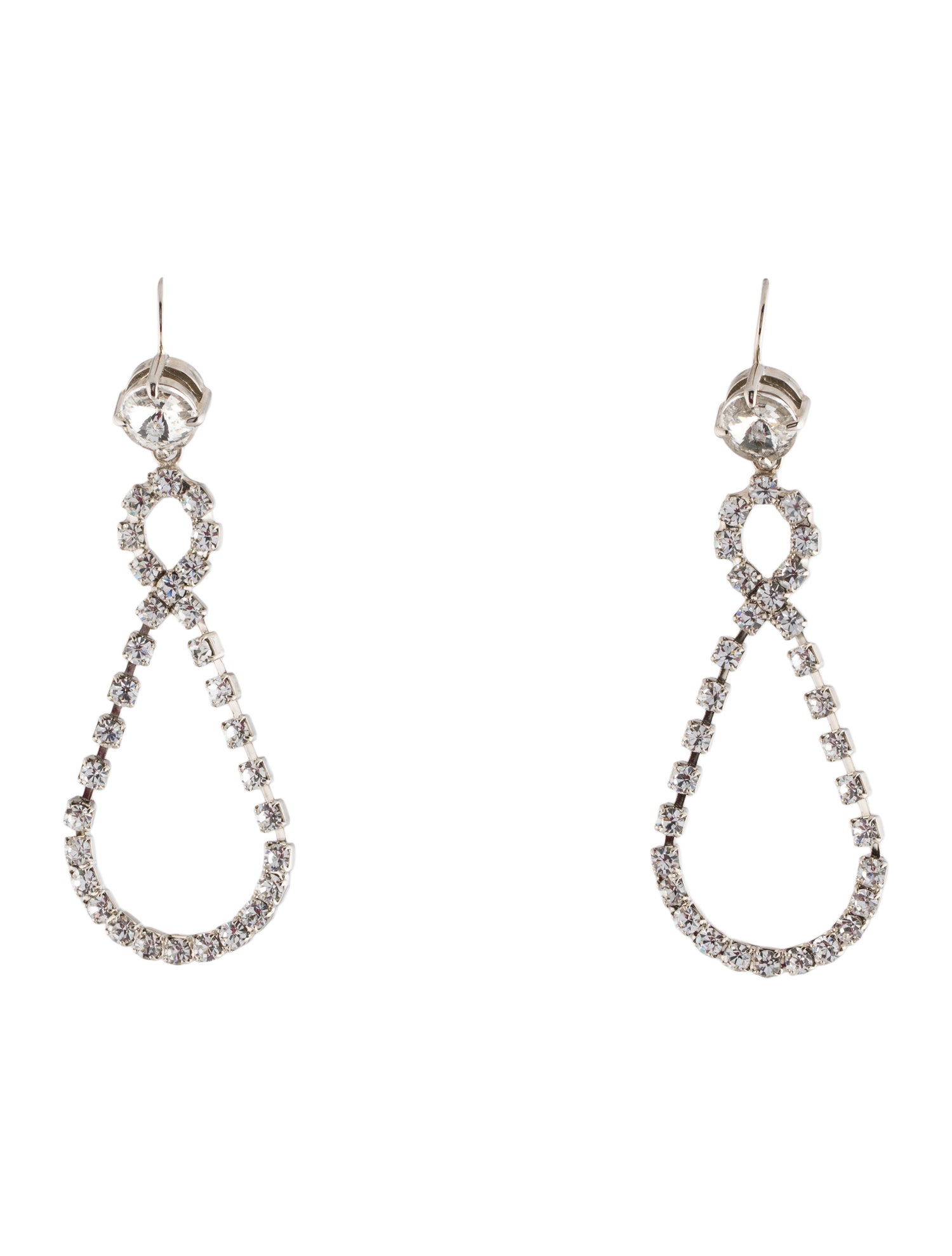 Miu Miu Crystal Teardrop Earrings